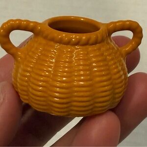 Playmobil Brown Basket Pot Mini Dollhouse Toy Accessory